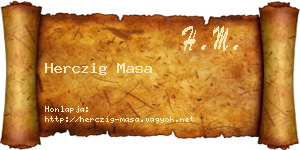 Herczig Masa névjegykártya